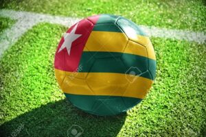 football ball with the national flag of togo